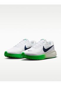 Laufschuh Nike "Revolution 8", Herren, Gr. 47,5, wei&szlig;, midnight navy, gr&uuml;n spark, Synthetik, Textil, Schuhe Laufschuh
