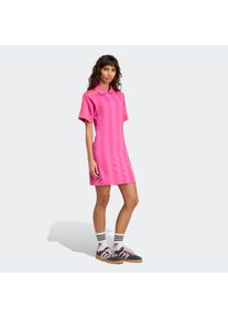 Shirtkleid adidas originals "INSPIRED GRAPHIC", Damen, Gr. S, N-Gr, pink (semi lucid fuchsia), Obermaterial: 86% Polyester, 14% Elasthan, Kleider Shirtkleid, sportlicher Look, vom Fu&szlig;ball inspirierter Allover-Print