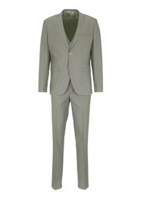 Anzug 3-teilig SteffenKlein "SteffenKlein Anzug", Herren, Gr. 46, N-Gr, gr&uuml;n (khaki), Obermaterial: 65% Polyester PES. 35% Viskose CV. Futter: 100% Polyester PES. 100% Polyester PES., uni, slim fit, Anz&uuml;ge Anzug 3-teilig
