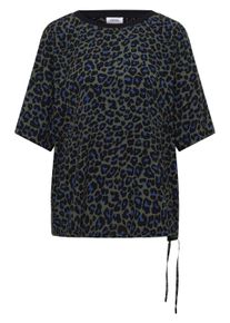 Shirtbluse Cecil, Damen, Gr. XL (44), gr&uuml;n (dried olive gr&uuml;n), Web, Obermaterial: 100% Viskose, h&uuml;ftlang, Rundhals, Blusen Shirtbluse, mit Animal-Print, Rundhalsausschnitt, Viskose