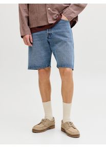 Jack & Jones Shorts JACK & JONES "JJITONY JJORIGINAL SHORTS AKM 111", Herren, Gr. S, N-Gr, blau (blau denim), Web, Obermaterial: 100% Baumwolle, unifarben, relaxed fit knielang, Hosen Shorts