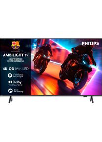 Philips QLED Mini LED-Fernseher "75MLED910/12", Energieeffizienz: F, schwarz, 75 &Prime;, Fernseher, Ambilight, P5 Perfect Picture Engine, Dolby Vision, Gaming, Alexa, QLED Mini LED-Fernseher