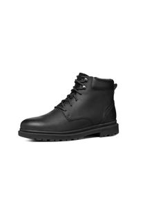 Schn&uuml;rboots Geox "U ANDALO", Herren, Gr. 46, w&auml;rmend, schwarz, Leder, Synthetik, Basic, Schuhe Schn&uuml;rboots, Herbst-Boots, Schn&uuml;rstiefelette mit softem Schaftabschluss