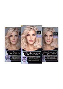 L'Or&eacute;al L'OR&Eacute;AL PARIS, Haarfarbe &raquo;Preference Cool Blondes&laquo; langer Farbglanz, 9.12 sehr helles Blond Aschblond, Mit zuverl&auml;ssiger Grauabdeckung f&uuml;r ein 