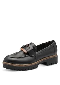 Loafer Tamaris, Damen, Gr. 38, Synthetik Textil, schwarz, Glattleder, unifarben, Schuhe Loafer, Blockabsatz, Slipper, Businesschuh mit Touch-It-Ausstattung