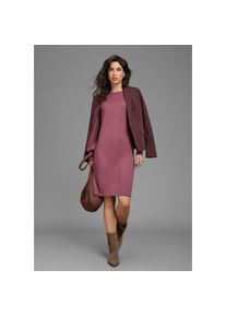Laura Scott, Damen, Strickkleid mit Schn&uuml;rdetail aus Viskosemischung, ros&eacute; m&eacute;lange, 34 - N-Gr, Figurbetonter Schnitt betont deine Taille