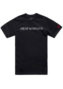 Alpinestars Linear Wordmark 2.0 CSF, t-shirt , cor: Preto/Cinzento/Vermelho , tamanho: XL