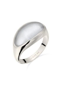 Siegelring Elli "Ring Resin Transparent Cocktailparty 925 Sterling Silber" Gr. 58, silber, Fingerringe, Damen, 58, Resin, Siegelring