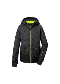 Killtec Skijacke &raquo;KSW 204 BYS SKI JCKT&laquo; Wind- und wasserdichte Ski-Jacke mit All-over-Print und Kapuze schwarz, Gr&ouml;&szlig;e 140