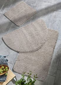 bonprix Getuftete Uni-Badematte mit hohem Flor, grau, Gr.80x150 cm, Badematte aus recyceltem Polyester
