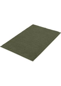 Badematte Kleine Wolke "Kansas" Gr. 1, gr&uuml;n (olivgr&uuml;n), H:15mm, Baumwolle, Badematten, Badematte, Badteppich, Uni Farben, reine Baumwolle, waschbar