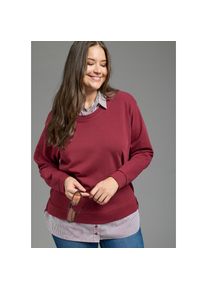 Laura Scott CURVE Sweater &raquo;Gro&szlig;e Gr&ouml;&szlig;en&laquo;, mit elegantem Bluseneinsatz rot, Gr&ouml;&szlig;e 40/42