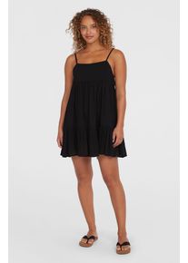 O`Neill Sommerkleid O'NEILL "RILEE SHORT DRESS", Damen, Gr. XL (42), N-Gr, schwarz (schwarz out), Obermaterial: 100% Viskose, Kleider Sommerkleid, mit quadratischem Ausschnitt, in A-Linien-Form, aus Viskose
