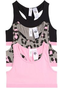 bonprix Bustieră cu bumbac organic moale (set/ 3 buc.), roz, 140/146