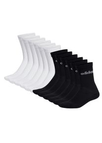 Kurzsocken adidas originals "Socken Linear Crew Cushioned 12er Pack", Damen, Gr. 40-42, bunt (2xschwarz, 2xwei&szlig;), Obermaterial: 75% Baumwolle CO. 22% Polyester PES. 2% Elasthan EL. 1% Nylon NY., Socken Kurzsocken