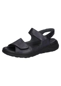 Waldl&auml;ufer Sandalette WALDL&Auml;UFER "H-Joline", Damen, Gr. 7,5 (41), blau (nachtblau), Nubukleder, unifarben, Schuhe Sandalette, Sommerschuh, Klettschuh, Bequemschuh in Komfortweite H (= sehr weit)