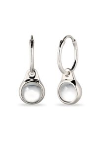 Paar Creolen Elli "Ohrringe Creole Rock Crystal Transparent 925 Sterling Silber" Gr. 26, silber, Ohrringe, Damen, 26, Silber 925 (Sterlingsilber), Paar Creolen