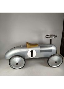 Gollnest & Kiesel Retro Rennwagen Silber Nr 1 Rutscherauto