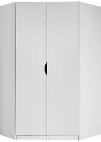 Eckkleiderschrank Rauch "Freiham", wei&szlig;, B:90cm H:197cm T:108,5cm, Holzwerkstoff, Schr&auml;nke, Eckkleiderschrank, mit Griffmulde