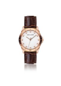 Quarzuhr MARC LAUDER "MA7-S080R", rosa (braun), Armbanduhren, Damen, Quarzuhr