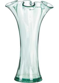 Tischvase Gilde "Vase bauchig; organisch Artesania gr&uuml;n H. 30 cm", gr&uuml;n, B:20cm H:30cm T:20cm &Oslash;:20cm, Glas, Vasen, Tischvase, Vase, artesania, handwerklich, strukturiert, skandinavisch, modern