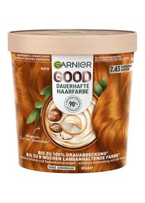 Garnier, Haarfarbe &raquo; GOOD&laquo; mit Creme-Textur, f&uuml;r alle Haartypen, 7.43-Kurkuma Kupfer, Angenehmer Duft nach Gojibeeren, Orchideen und Sandelholz