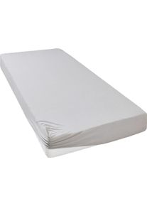 Spannbettlaken OTTO HOME "GRETA Jersey aus 100% Baumwolle, 150 g/m&sup2;", grau, L:200cm, Jersey, Obermaterial: 100% Baumwolle, Bettlaken, Spannbettlaken, Premium Bettlaken f&uuml;r Matratzen bis 23 cm H&ouml;he, perfekter Sitz