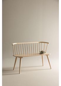 Essbank VENTURE HOME, beige (wei&szlig;wash, wei&szlig;gewaschen), B:120cm H:77cm, FSC-zertifiziertes Holz, Massivholz, Sitzb&auml;nke, Essbank