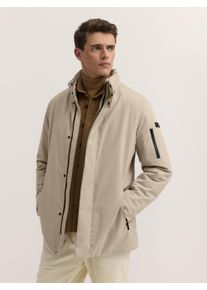 Kurzjacke BUGATTI "Regular Fit", Herren, Gr. 58, 30, beige, 100% Polyester, unifarben, regular fit, Jacken Kurzjacke, Regular Fit Sorona Stehkragen Kapuze