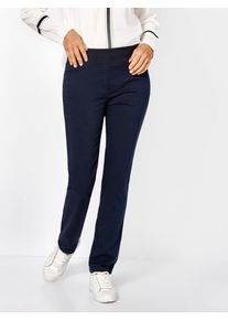 Schlupfhose RELAXED "My Darling Slim", Damen, Gr. 36, Lang, blau (navy 591), Web, Obermaterial: 69% Baumwolle CO. 29% Polyester PES. 2% Elasthan EL., unifarben, slim fit normal, Hosen Schlupfhose, mit breitem Jersey-Bund
