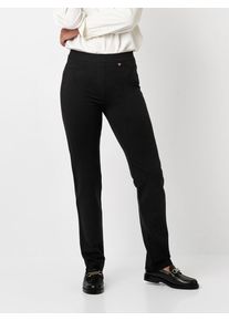 Stretch-Hose RELAXED "Alice Slim", Damen, Gr. 50K, Kurz, schwarz (schwarz 089), Jersey, Obermaterial: 68% Viskose CV. 27% Polyamid PA. 5% Elasthan EL., unifarben, slim fit normal, Hosen Stretch-Hose, aus weichem Jersey