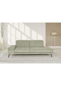 Recamiere DIE PLANBAR "MP-IN20126 mit Federkern-Polsterung", beige (gr&uuml;n), B:230cm H:82cm T:115cm, 100% Polyester, Sofas, Recamiere, mit Kopfteilverstellung, wahlweise mit Drehsitz-Funktion