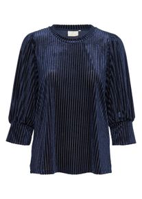 Langarmbluse Kaffe "Damen Bluse langarm KAcaca", Damen, Gr. XS, blau (midnight marine cc), Obermaterial: 90% Polyester PES. 10% Elasthan EL., Blusen Langarmbluse