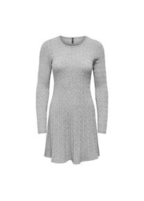Only Strickkleid &raquo;ONLIBI LS O-NECK CABLE DRESS CC KNT&laquo; Viskosemischung, regular fit grau, Gr&ouml;&szlig;e M