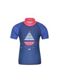 Mountain Warehouse Rash Guard met korte mouwen voor kinderen en kinderen (Kobaltblauw)