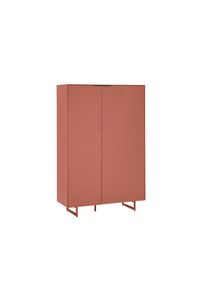 Carryhome Highboard, Schwarz, Rotbraun, Metall, 5 F&auml;cher, 95x134x38 cm, Beim&ouml;bel erh&auml;ltlich, Holzm&ouml;bel, Wohnw&auml;nde Holz, Wohnwand Serien Holz