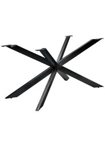 Valdera Tischgestell, Dunkelgrau, Metall, 2-teilig, X-Form, 78x73x154 cm, Esszimmer, Esstische, Tischsysteme, Tischgestell