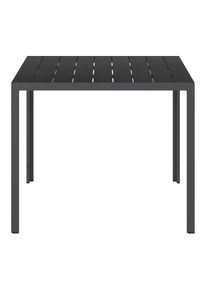 Ambia Garden Gartentisch, Schwarz, Metall, Kunststoff, quadratisch, Flachrohr, 90x74x90 cm, Gartenm&ouml;bel, Gartentische, Gartentische
