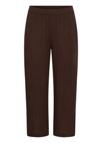 Stoffhose Kaffe CURVE "Damen Casual Hose KCdacina", Damen, Gr. 52, N-Gr, braun (coffee bean), Obermaterial: 100% Viskose LENZING ECOVERO CV LenzEcov., Hosen Stoffhose
