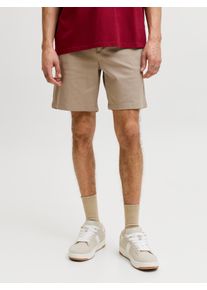 Jack & Jones Shorts JACK & JONES "JPSTACE NEO JOGGER SHORTS REG SN", Herren, Gr. XXL, N-Gr, beige (crockery), Web, Obermaterial: 72% Baumwolle, 23% Polyester, 5% Elasthan, unifarben, kniefrei, Hosen Shorts