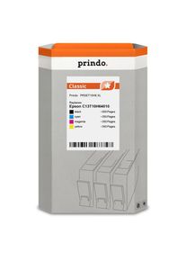 Prindo, Druckerpatrone, kompatibel mit Epson 604XL /// (BK, C, M, Y)