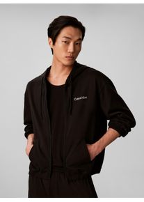 Kapuzensweatjacke "FULL ZIP HOODIE", Herren, Gr. S (48), schwarz, Jersey, Obermaterial: 100% Baumwolle, CALVIN KLEIN UNDERWEAR, unifarben, Basic normal, Rundhals, eingesetzt Rippb&uuml;ndchen, Sweatjacken Kapuzensweatjacke, Regular fit mit Kapuze