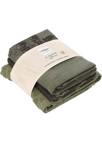 Geschirrtuch Vossen "SET Lobster Luxe 3xK&Uuml;T", gr&uuml;n (matcha gr&uuml;n), B:50cm L:70cm, 100% Baumwolle, Geschirrt&uuml;cher, Geschirrtuch, ideal f&uuml;r den t&auml;glichen Einsatz