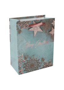 Sigel, Geschenkverpackung, 5 Geschenkt&uuml;ten Glamorous Christmas blau 18,0 x 23,0 cm (1x)