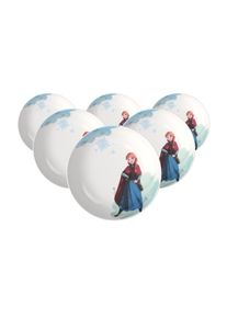 Villeroy & Boch Teller VILLEROY & BOCH "Suppenteller Disney Frozen &oslash; 18,7 cm 6er Set bunt", bunt, B:18,7cm H:4,5cm L:18,7cm T:18,7cm &Oslash;:18,7cm, Speiseteller, Teller, Sp&uuml;lmaschinenfest, Mikrowellensicher