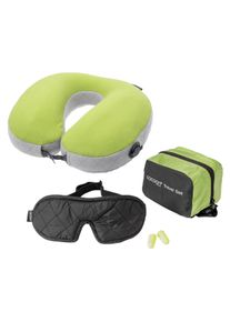 Cocoon Travel Set Ultralight 3 pieces wasabi/black, Reisekissen, Gr&uuml;n