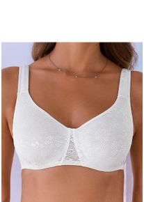Minimizer-BH NUANCE BY LASCANA, Damen, Gr. 100, Cup E, wei&szlig;, Obermaterial: 84% Polyamid (TACTEL), 11% Elasthan (LYCRA), 5% Baumwolle, BHs Minimizer-BH