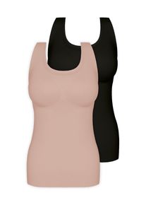 Sassa Mode Achseltop SASSA "2er Pack BH-Shirt mit herausnehmbaren Pads bonded micro", Damen, Gr. XXL, N-Gr, rosa (schwarz, nude), Mikrofaser, Obermaterial: 80% Polyamid PA. 20% Elasthan EL., Unterhemden Achseltop