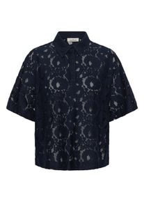 Langarmbluse Soaked in Luxury "Damen Langarm SLTaya", Damen, Gr. S, blau (night sky), Obermaterial: 80% Baumwolle CO. 20% Nylon NY., Blusen Langarmbluse