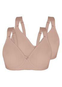 Sassa Mode Minimizer-BH SASSA "2er Pack Minimizer B&uuml;gel-BH Minimizer", Damen, Gr. 90, Cup B, beige (comfort skin), Obermaterial: 85% Polyamid PA. 15% Elasthan EL., BHs Minimizer-BH